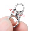 TISUR Swivel Key Ring Clips for Keychains, 360°Rotatable Metal Carabiner