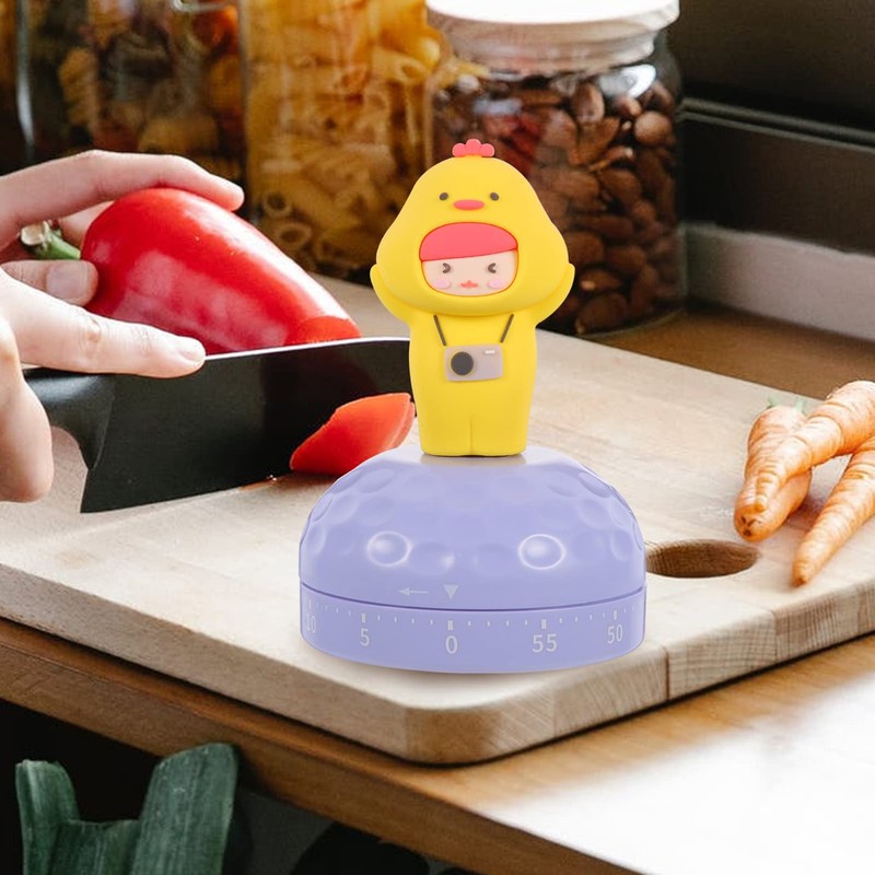 Mikinona Rotating Countdown Kitchen Timer Mechanical Timer for Family Boys