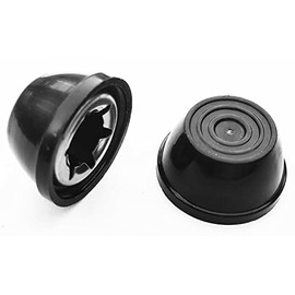 Quadrapoint Hub Caps for Bike/TRIKES Compatible with Popular Red Wagon Brand - fits 3/8 Axle Diameter (Black)