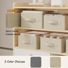 ENUMAIL Collapsible Fabric Storage Boxes,Linen Fabric Cube Organizer Baskets,Storage Bins
