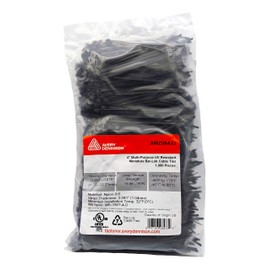 Bar Lok 4” Zip Ties – 1000 Pieces, Black – Made in America – Weather, UV & Impact Resistant Plastic Cable Ties for Binding Bundling & Organizing Wire Cable & More – Indoor & Outdoor (4", 1000ct)