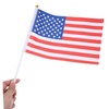 Levemolo Pack American Flags Hand Held Stick Flags Polyester USA