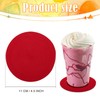 marysgift Red Coasters for Drinks, Round Woven Coasters Set of
