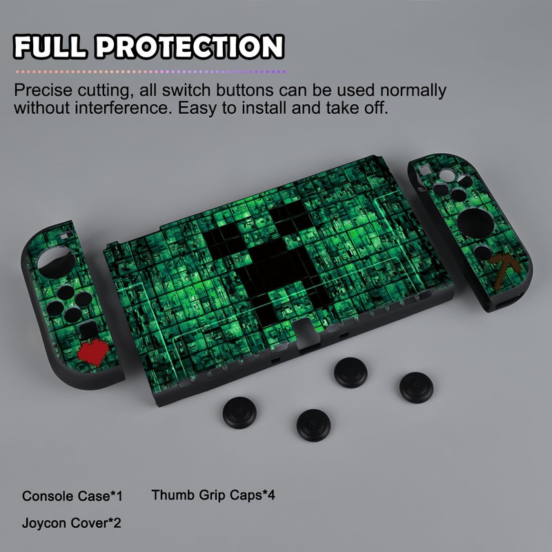 DLseego My World MC Protective Case for Switch OLED New