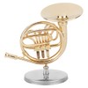 Miniature French Horn Delicated Golden Mini Instrument Ornament Decoration for