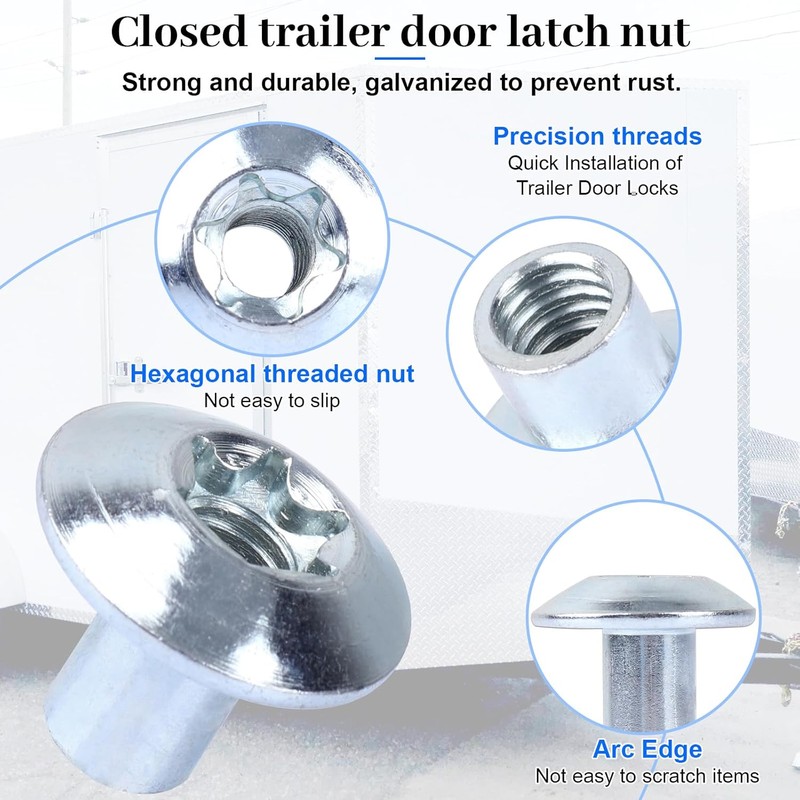 Domed Head Nut Torx Barrel 5/16" Thread Cargo Trailer Door