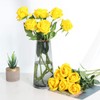Hawesome 12PCS Artificial Silk Flowers Realistic Roses Bouquet Long Stem