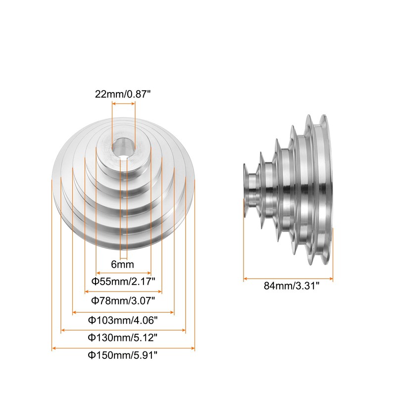 QUARKZMAN Aluminium A-type 5 step disc wheel 22 mm bore