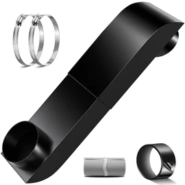 Periscope Dryer Vent, 9.5-14.5" Adjustable Dryer Vent Upgraded 304 Stainless Steel Telescoping Dryer Vent Connector Kit for 4 in Outlet Tight Space Slim Flat Exhaust Duct Pipe Hose Replacement Vents