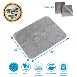 Puppy Pads by Trendy Den Creations - Dog Pee Pads - Puppy Essentials or Pet Supplies Puppy Pads Pet Training Pads - 51cm X 66cm 2 Pack Anti-Slip Washable Pee Pads for Dogs - Dog Pads - Potty Training