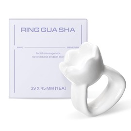 HAUA Ring Gua Sha, Korean Facial Tools, Premium Natural Ceramic, Massager, Multi-use Face & Body, Stocking Stuffers, Holidy Gift | 2oz