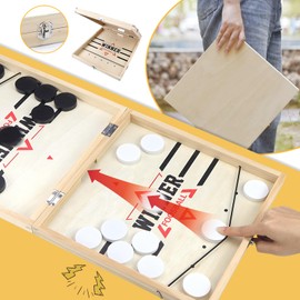 TUZHE Sling Puck Game Table Football Winning Game Table Football Board Game Hockey Foldable Portable Chess Board Suitable for Party Games, Table Games and Parent-Child Interaction