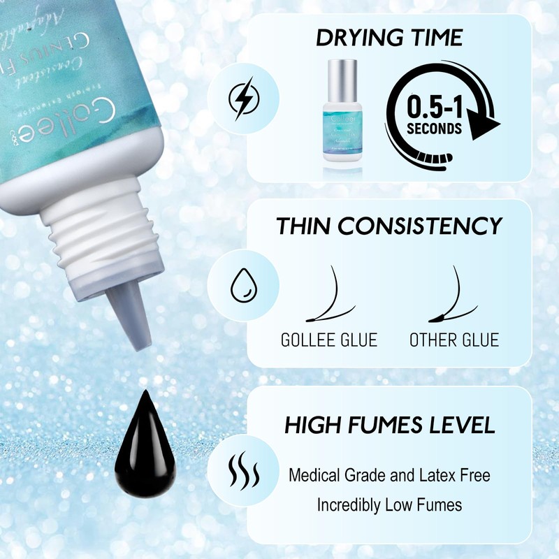 Eyelash Extension Glue Lash Glue for Eyelash Extensions - 5ml