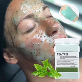 GUOYAOLIFU Jelly Masks for Facials Professional,Jelly Face Mask SkinCare Hydrating,Jelly Masks Powder for Face Moisturizing,Smoothing,Deep Cleaning,Oil Contral,for All the Skin 23 Fl Oz (Tea Tree)