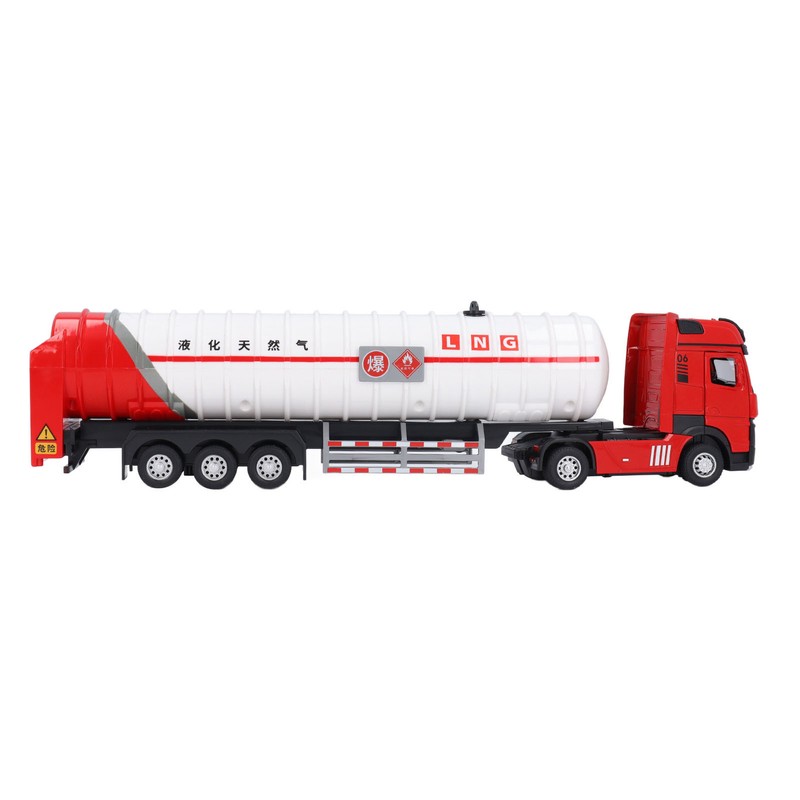 Alloy Gas Tanker Truck Model Water Spray High Simulation Detachable