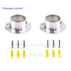 NELXULAS Stainless Steel Heavy Duty Closet Rod Holder,Shower Curtain Rod