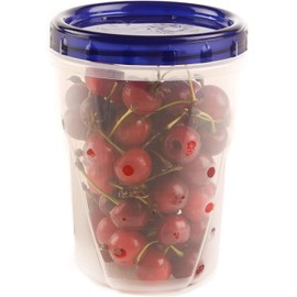 [3 PACK] 32 oz Twist Top Storage Deli Containers - Airtight Reusable Plastic Food Storage Canisters with Twist & Seal Lids, Leak-Proof - Meal Prep, Lunch, Togo, Stackable, BPA-Free Snack Containers