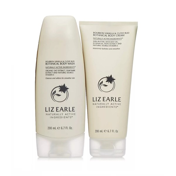 Liz Earle Bourbon Vanilla & Clove Bud Body Wash & Body Cream (200ml) Gift Set