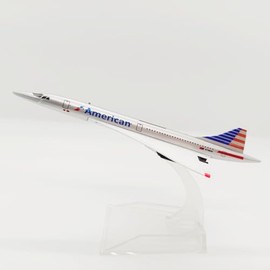Bswath Die-cast Alloy Airplanes American Airways Concorde Model Airplane Metal Plane for Gift and Collection