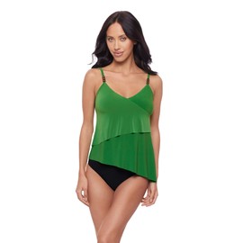 MagicSuit Women's Swimwear Solid Elsa Soft Cup Tankini Top Separate, Napier, 08