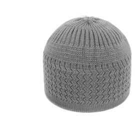 Breathable Cotton Stretchy Islamic Muslim Knitting Kufi Topi Prayer Hat Crochet Taqiyah Takke Skull Cap. fikayo (Cotton, Gray)
