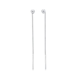 Elli Women's Earrings Ball Minimal Pull Through in 925 Sterling Silver, Sterling Silver, None