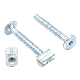 Falcon Workshop Supplies 12 PACK, M6 x 50mm FURNITURE BOLT & BARREL NUT FOR THE ASSEMBLY OF COTS BEDS