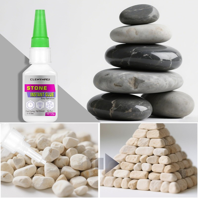 2 Pcs Stone Glue, Fast Drying Super Rock Glue, Strong