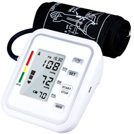 Blood Pressure Monitor for Home Use, Blood Pressure Machine with Voice Broadcast and Large Cuff Home BP Machine White