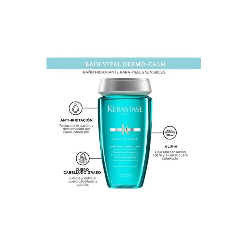 Shampoo Sensibilidad Bain Vital Dermo Calm Kerastase 250 Ml