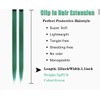 PLUS 12pcs colored green hair for extension Cosplay Christmas Party