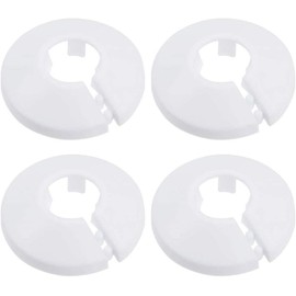 Wall Flange Cover Collars Plastic Radiator Pipe Collars, 4 Pieces, Wall Flange Cover for Water Pipe Drain Line Outer Diameter Flange Decoration (20)