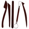 COHEALI 5PCS Wooden Clay Sculpture Tool Set Double Ended Pottery
