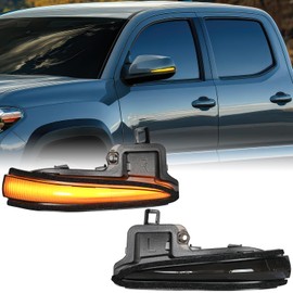 Nilight Side Mirror Marker Light Sequential Amber Left Right Turn Signal Lights Smoked Lens Plug and Play Waterproof Compatible With Toyota Tacoma RAV4 XA50 Highlander XU70