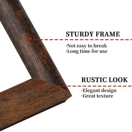 AEVETE Picture Frame 8x10 Dark Brown Photo Frames Rustic for Wall and Desk Decor