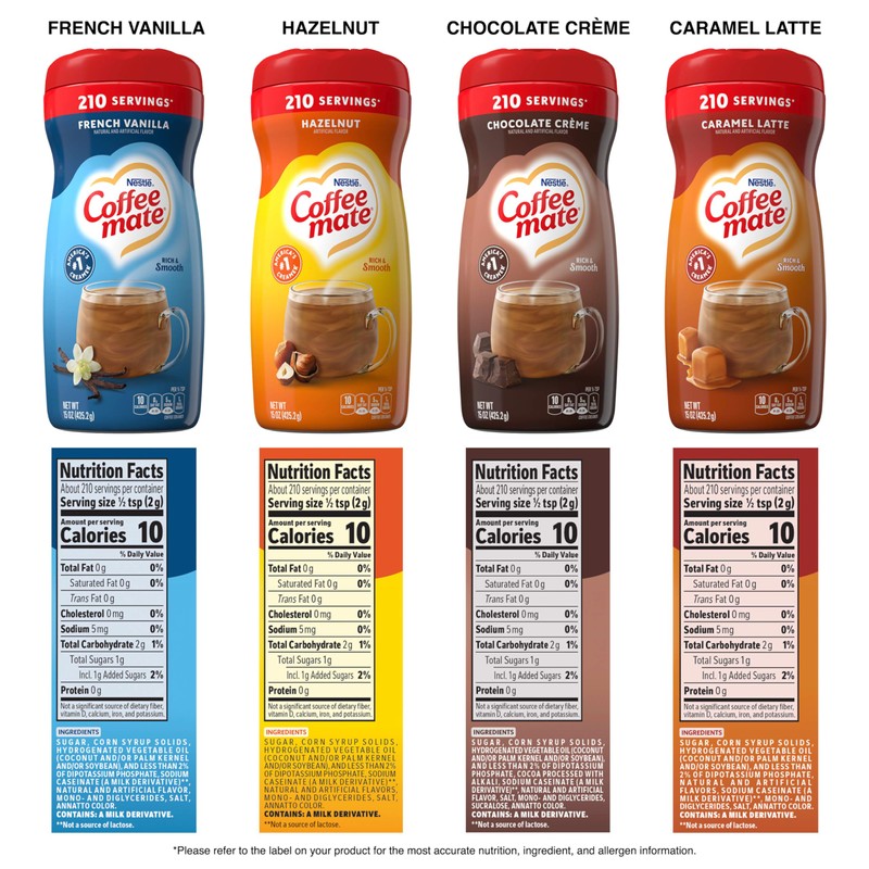Nestle Coffee mate Flavored Creamer 4 Pack Variety Pack (15