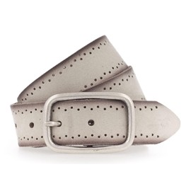 MUSTANG Women's Velour Belt, Dark Vanilla