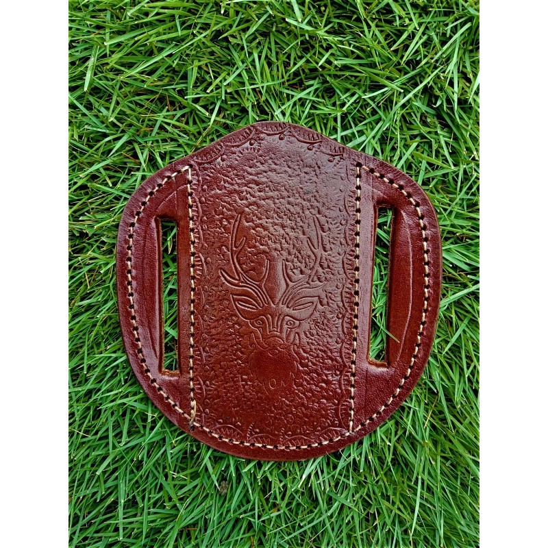 Leather Sheath Custom Genuine Folding Blade Pocket Knife Pancake Leather