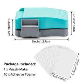 BAOFALI Puzzle Punch； Mini Puzzle Maker；Portable Puzzle Pieces Puching Machine for Arts & Crafts Make Jigsaw Puzzles Scrapbooking & DIY Puzzle Jigsaw Mini Tool