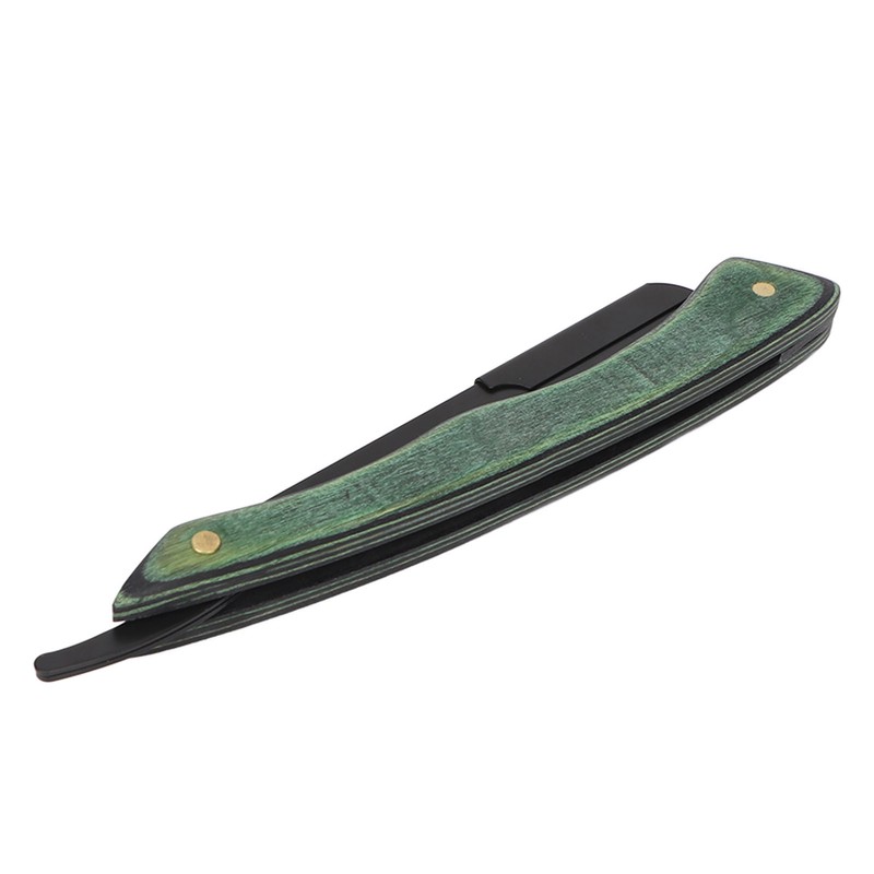 Foldable Beard Blade Holder Stainless Steel Composite Wood Beard Knife
