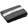 New Mens Black Genuine Leather Trifold Wallet ID Window Credit