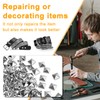 CooBigo 100 Sets 12mm Square Pyramid Rivet, Silver Metal Spike