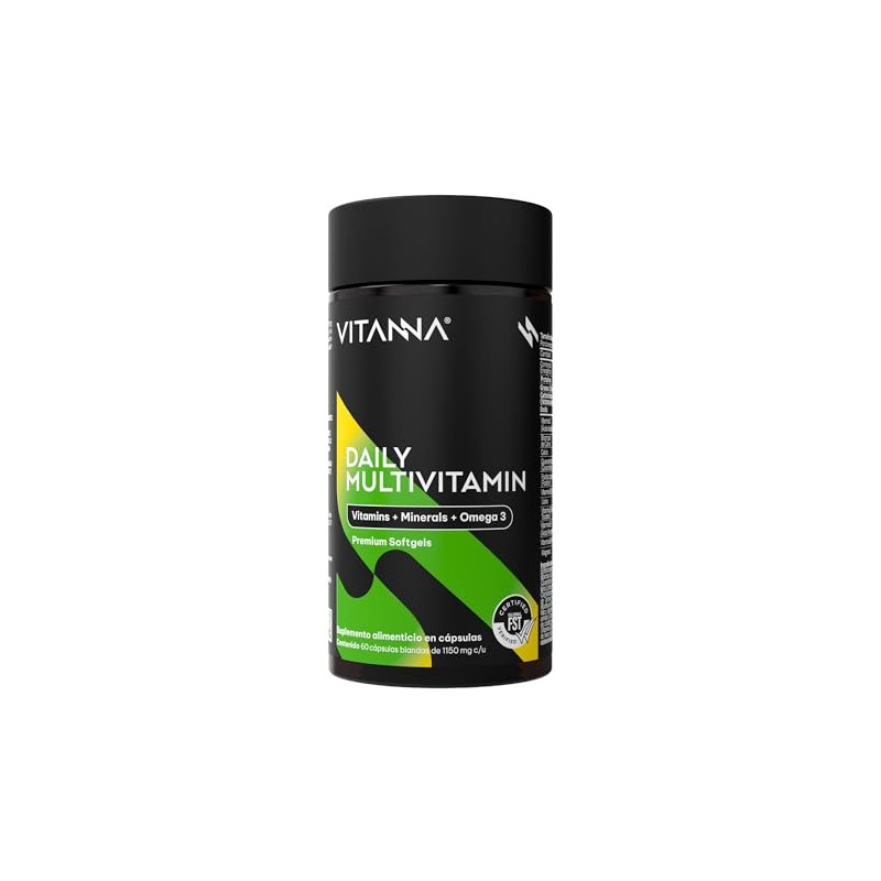 Multivitamínico Omega Vitaminas Minerales Quercetina Adenosina Hombres Mujeres Softgels Alta