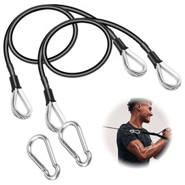 Cable Attachments for Gym, 2PCS Gym Cable Extension Compatible with Gym Accessories, Gym Cable Machine for LAT/Tricep Pull Down, Leg Extensions Machine (39inch)