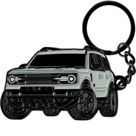 TECTICO For 2024 Bronco Sport Keychain Accessories, Fob Cover, Keyring, Compatible with Bronco 2021 2022 2023, Cactus Gray
