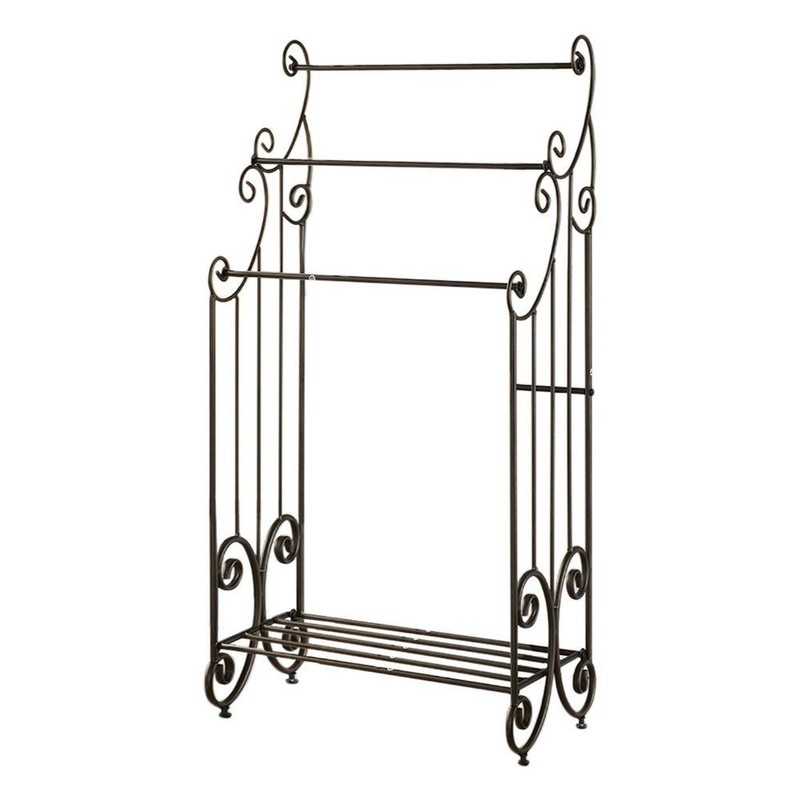 Kings Brand Furniture Pewter Metal Towel Racks for Bathroom with