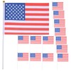 Levemolo Pack American Flags Hand Held Stick Flags Polyester USA
