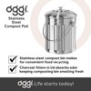 OGGI Countertop Compost Bin with Lid-1 Gallon Indoor Compost Bin