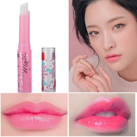 Bálsamo labial que cambia de color de fresa, humectante de lápiz labial resistente al agua, brillo de labios que cambia de color de temperatura Herramienta de belleza para labios secos