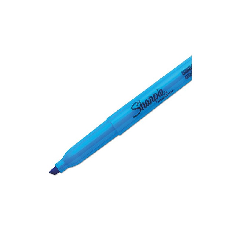 Sharpie Accent Pocket Style Highlighter, Chisel Tip, Light Blue, 1